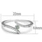 Anniversary Rings For Her 3W1237 Rhodium Brass Ring with AAA Grade CZ