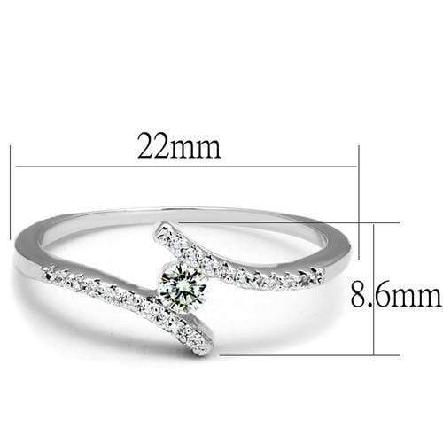 Anniversary Rings For Her 3W1237 Rhodium Brass Ring with AAA Grade CZ