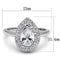 Anniversary Rings For Her 3W1242 Rhodium Brass Ring with AAA Grade CZ