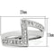 Anniversary Rings For Her 3W127 Rhodium Brass Ring with AAA Grade CZ