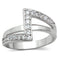 Anniversary Rings For Her 3W127 Rhodium Brass Ring with AAA Grade CZ