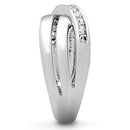 Anniversary Rings For Her 3W128 Rhodium Brass Ring with AAA Grade CZ