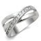 Anniversary Rings For Her 3W128 Rhodium Brass Ring with AAA Grade CZ