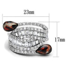 Anniversary Rings For Her 3W1307 Rhodium Brass Ring with AAA Grade CZ