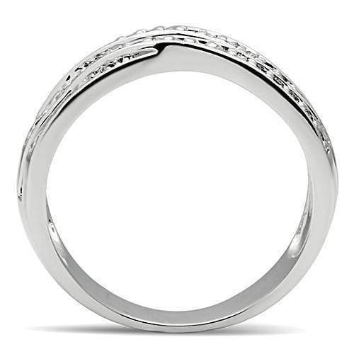 Anniversary Rings For Her 3W131 Rhodium Brass Ring with AAA Grade CZ