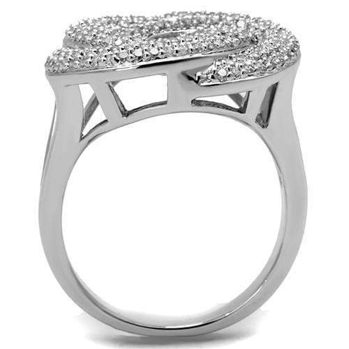 Anniversary Rings For Her 3W1319 Rhodium Brass Ring with AAA Grade CZ