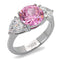 Band Rings TK164 Stainless Steel Ring with AAA Grade CZ in Rose