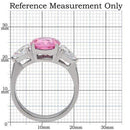 Band Rings TK164 Stainless Steel Ring with AAA Grade CZ in Rose