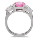 Band Rings TK164 Stainless Steel Ring with AAA Grade CZ in Rose