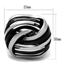 Silver Jewelry Rings Band Rings TK1660 Two-Tone Black Stainless Steel Ring Alamode Fashion Jewelry Outlet