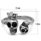 Band Rings TK1661 Stainless Steel Ring with Top Grade Crystal in Jet