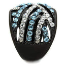 Band Rings TK1663 Two-Tone Stainless Steel Ring with Top Grade Crystal