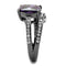 Silver Jewelry Rings Band Rings TK1665LJ Light Black  (Gun) Stainless Steel Ring with CZ Alamode Fashion Jewelry Outlet