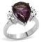 Band Rings TK167 Stainless Steel Ring with Synthetic in Amethyst