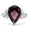 Band Rings TK167 Stainless Steel Ring with Synthetic in Amethyst