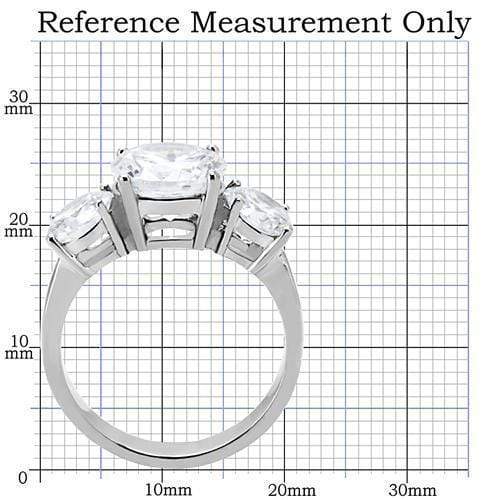 Band Rings TK168 Stainless Steel Ring with AAA Grade CZ