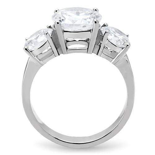 Band Rings TK168 Stainless Steel Ring with AAA Grade CZ