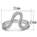 Band Rings TK1680 Stainless Steel Ring with AAA Grade CZ