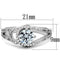 Band Rings TK1681 Stainless Steel Ring with AAA Grade CZ