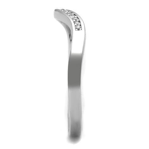 Band Rings TK1682 Stainless Steel Ring with AAA Grade CZ