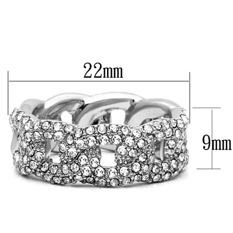 Silver Jewelry Rings Best Engagement Rings LO3210 Rhodium Brass Ring with Top Grade Crystal Alamode Fashion Jewelry Outlet