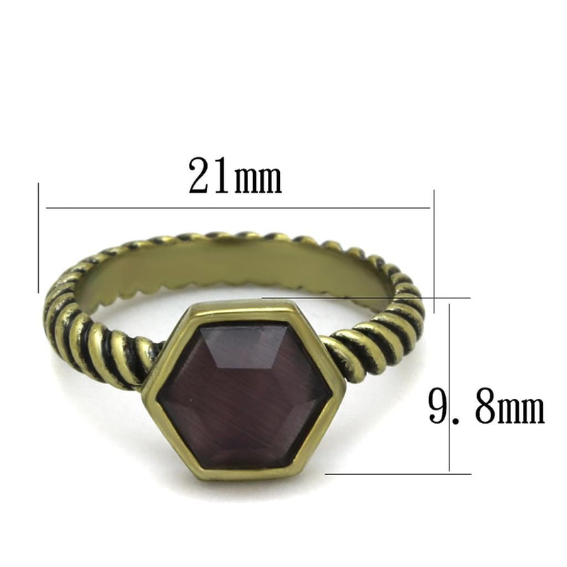 Best Engagement Rings LO3545 Antique Copper Brass Ring with Synthetic