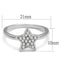 Best Engagement Rings LO3980 Rhodium Brass Ring with Top Grade Crystal