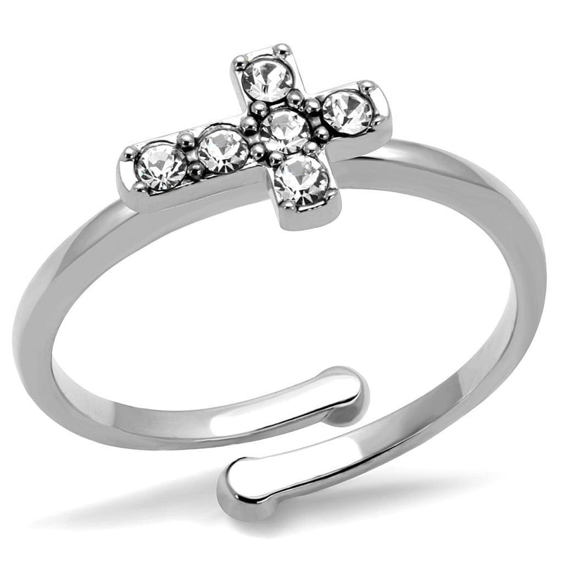 Best Engagement Rings LO4043 Rhodium Brass Ring with Top Grade Crystal