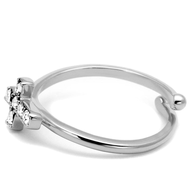 Best Engagement Rings LO4043 Rhodium Brass Ring with Top Grade Crystal