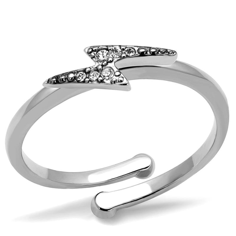 Best Engagement Rings LO4047 Rhodium Brass Ring with Top Grade Crystal