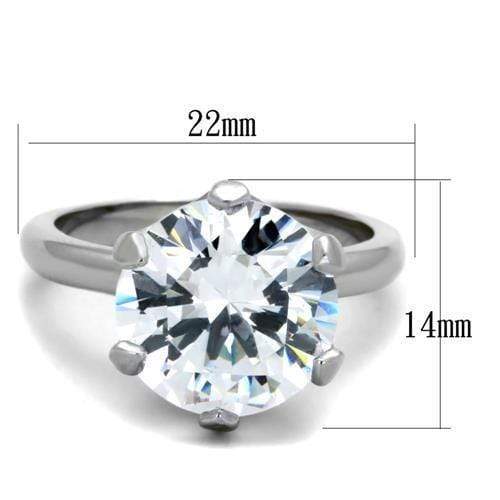 Cheap Engagement Rings TK1823 Stainless Steel Ring with AAA Grade CZ