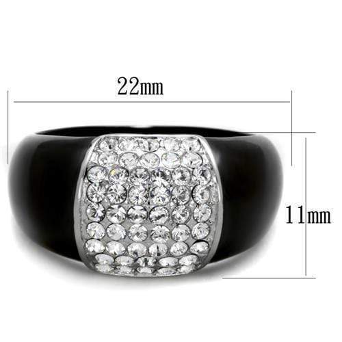 Cheap Engagement Rings TK1840 Two-Tone - Stainless Steel Ring with Crystal