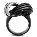 Cheap Engagement Rings TK1843 Two-Tone Black - Stainless Steel Ring