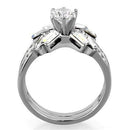 Cheap Engagement Rings TK1856 Stainless Steel Ring with AAA Grade CZ