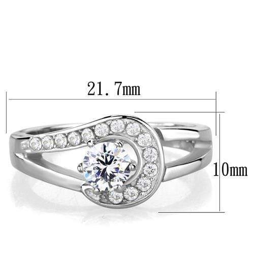 Cheap Engagement Rings TK1857 Stainless Steel Ring with AAA Grade CZ