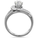 Cheap Engagement Rings TK1857 Stainless Steel Ring with AAA Grade CZ