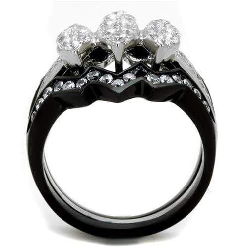 Cheap Engagement Rings TK1869 Two-Tone Black - Stainless Steel Ring