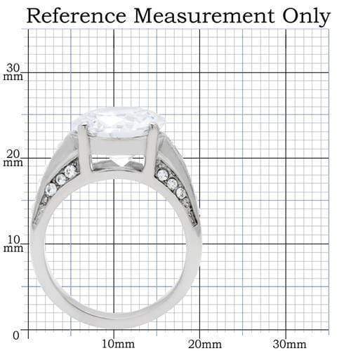 Cheap Engagement Rings TK187 Stainless Steel Ring with AAA Grade CZ