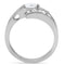 Cheap Engagement Rings TK189 Stainless Steel Ring with AAA Grade CZ