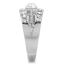 Silver Jewelry Rings Cheap Engagement Rings TK189 Stainless Steel Ring with AAA Grade CZ Alamode Fashion Jewelry Outlet