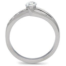 Silver Jewelry Rings Cheap Engagement Rings TK190 Stainless Steel Ring with AAA Grade CZ Alamode Fashion Jewelry Outlet