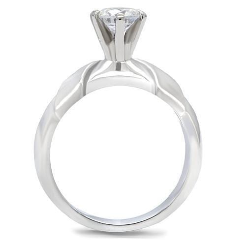 Cheap Engagement Rings TK191 Stainless Steel Ring with AAA Grade CZ