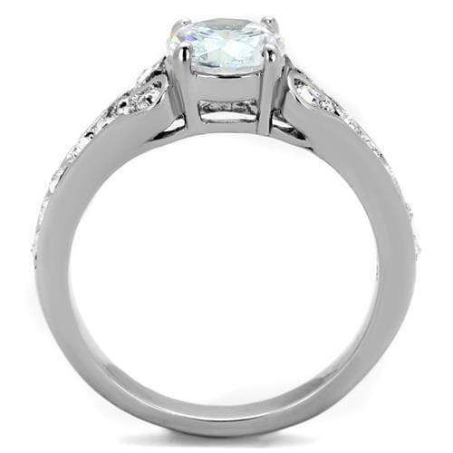 Cheap Engagement Rings TK1918 Stainless Steel Ring with AAA Grade CZ