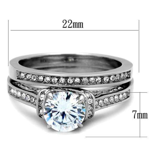 Silver Jewelry Rings Cheap Engagement Rings TK1919 Stainless Steel Ring with AAA Grade CZ Alamode Fashion Jewelry Outlet