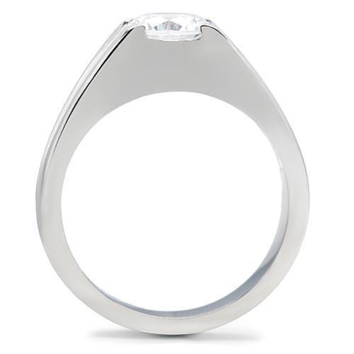 Cheap Engagement Rings TK193 Stainless Steel Ring with AAA Grade CZ