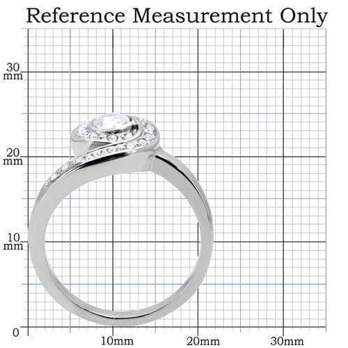 Cheap Engagement Rings TK195 Stainless Steel Ring with AAA Grade CZ