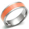 Silver Jewelry Rings Cheap Engagement Rings TK544 Stainless Steel Ring with Epoxy in Orange Alamode Fashion Jewelry Outlet