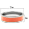 Silver Jewelry Rings Cheap Engagement Rings TK544 Stainless Steel Ring with Epoxy in Orange Alamode Fashion Jewelry Outlet