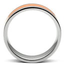 Cheap Engagement Rings TK544 Stainless Steel Ring with Epoxy in Orange