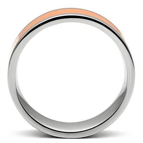 Cheap Engagement Rings TK544 Stainless Steel Ring with Epoxy in Orange